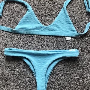 Blue bikini set